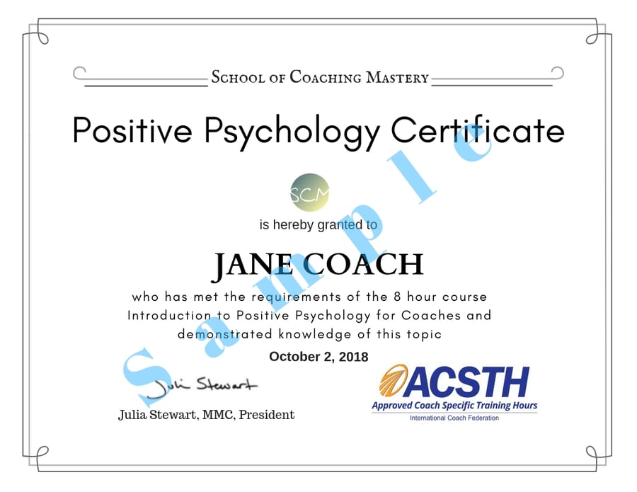 Positive Psychology Certificate